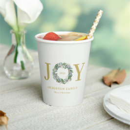 クリスマスリース「Joy」 紙コップ