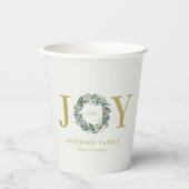 クリスマスリース「Joy」 紙コップ (正面)