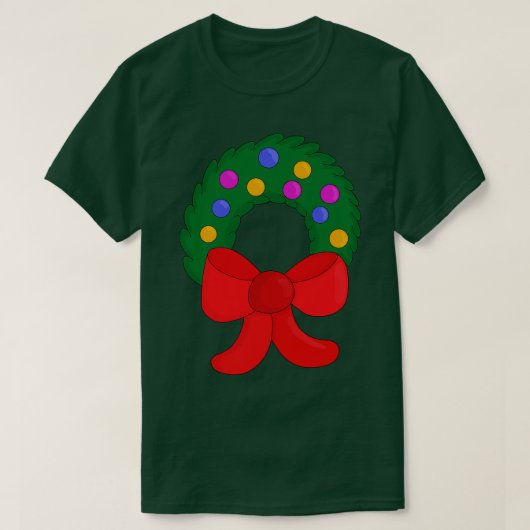 クリスマスリース Tシャツ (デザイン正面)