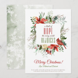 クリスマスリースAスリルオブホープホリデーカード シーズンカード