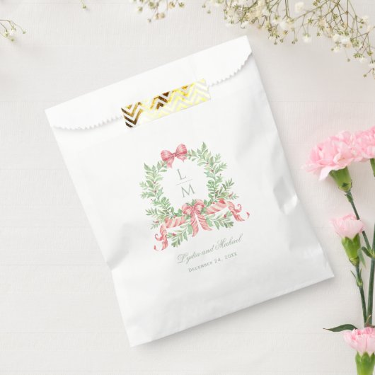 クリスマスリースwキャンディケーンボウ |モノグラム フェイバーバッグ (封をした状態)