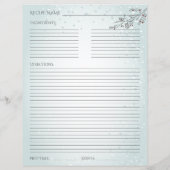 クリスマスリーフとベリーのレシピカード (裏面)