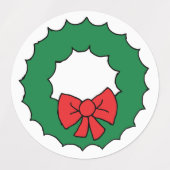 クリスマスリーフスケッチクリスマスガーランドクリップアート ラベル (デザイン2)