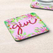 クリスマスリーフ与え-  コースター (左側)