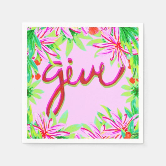 クリスマスリーフ与え-  スタンダードカクテルナプキン (正面)