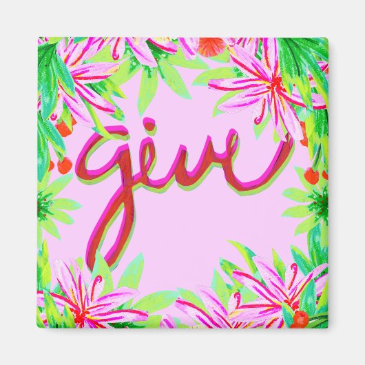 クリスマスリーフ与え-  マグネット (正面)