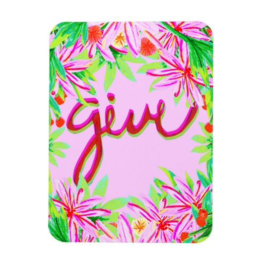 クリスマスリーフ与え-  マグネット (縦)