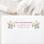 クリスマスリーフ差出人住所 ラベル (インサイチュ)