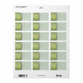 クリスマスリーフ渦巻き差出人住所ラベル- ラベル (フルシート)