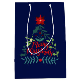 クリスマスリーフ葉の数 ミディアムペーパーバッグ