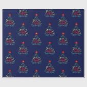 クリスマスリーフ葉の数 ラッピングペーパー (フラット)