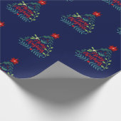 クリスマスリーフ葉の数 ラッピングペーパー (角)