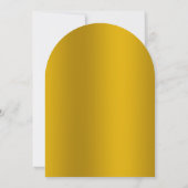 クリスマスルアウ(ハワイ式宴会)スターフィッシュ金ゴールドアーチデザイン 招待状 (裏面)