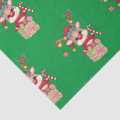 クリスマスルドルフ赤い鼻トナカイ座っているギフト 薄葉紙 (詳細)