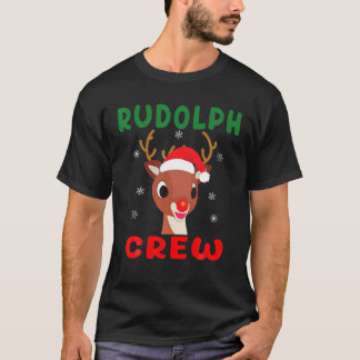 クリスマスルドルフ・クルーファミリーマッチングパジャマズクマ Tシャツ