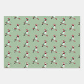 クリスマスルビーの喉のあるハチドリ  ラッピングペーパーシート (正面2)