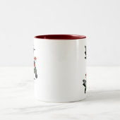 クリスマスルビーを使ったハミングバード ツートーンマグカップ (中央)