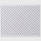 クリスマスルビーを使ったハミングバード ラッピングペーパー (フラット)