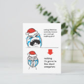 クリスマスルメミームカスタム文字編集可能 シーズンポストカード (スタンド正面)