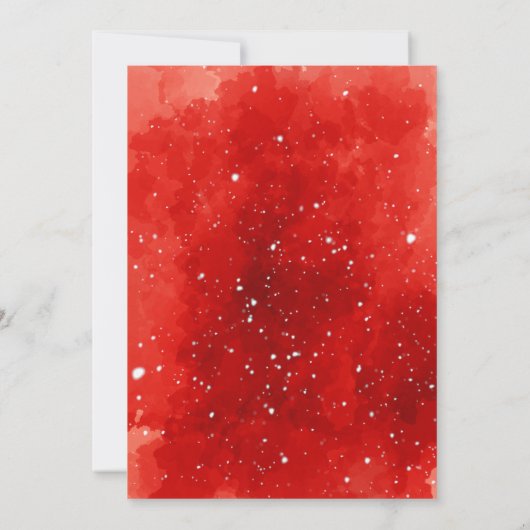 クリスマスルースターの水彩 招待状 (裏面)