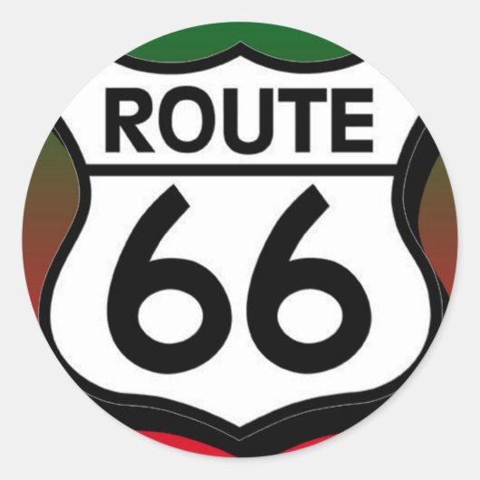 クリスマスルート66シールド ラウンドシール (正面)