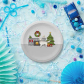 クリスマスルームにイングリッシュクリームゴールデンレトリバー ペーパープレート (パーティー)