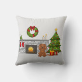 クリスマスルームのルビーフェスティバル犬 クッション (裏面)