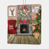 クリスマスルームメタルオーナメント セラミックオーナメント (左)