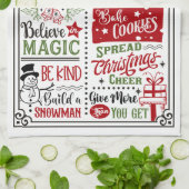 クリスマスルールホリデー キッチンタオル (折り畳み)