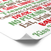 クリスマスルールユニーククリスマスホームデコール ポスター (角)