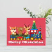 クリスマスレインフラットホリデーカード シーズンカード (スタンド正面)