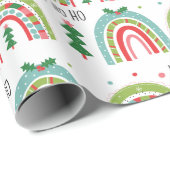 クリスマスレインボーギフトラッピング紙 ラッピングペーパー (ロールコーナー)