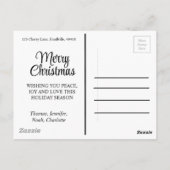 クリスマスレインボーグリッターレッド金ゴールドグリーン ポストカード (裏面)