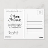 クリスマスレインボーグリッターレッド金ゴールドグリーン ポストカード (裏面)