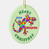 クリスマスレインボーサラマンダーキープサカスタムンク セラミックオーナメント (右)