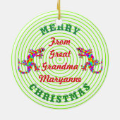 クリスマスレインボーサラマンダーキープサカスタムンク セラミックオーナメント (裏面)