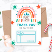 クリスマスレインボーサンキューギフトカードホルダー 招待状