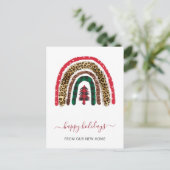クリスマスレインボーツリーウェーブホリデームービング ポストカード (スタンド正面)