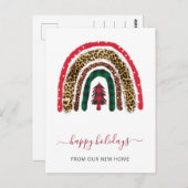 クリスマスレインボーツリーウェーブホリデームービング ポストカード (正面/裏面)