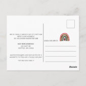 クリスマスレインボーツリーウェーブホリデームービング ポストカード (裏面)