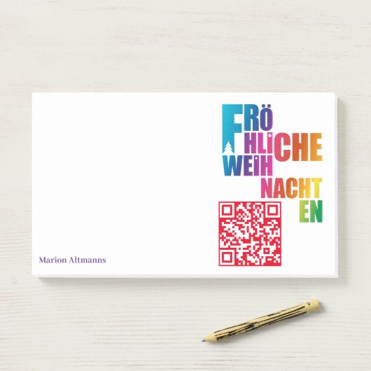 クリスマスレインボーノート ポストイット (デスク)