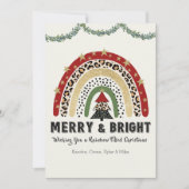 クリスマスレインボーフラットホリデーカード シーズンカード (正面)