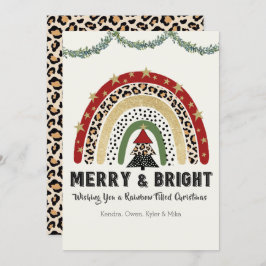 クリスマスレインボーフラットホリデーカード シーズンカード