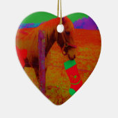 クリスマスレインボーホース セラミックオーナメント (右)