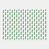 クリスマスレインボーラッピング紙セットツリーズドット ラッピングペーパーシート (正面3)