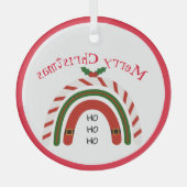 クリスマスレインボーレットイットスノーオーナメント ガラスオーナメント (正面)