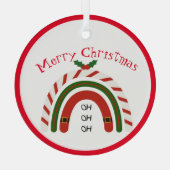 クリスマスレインボーレットイットスノーオーナメント ガラスオーナメント (裏面)