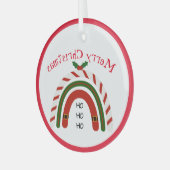 クリスマスレインボーレットイットスノーオーナメント ガラスオーナメント (正面左)