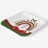 クリスマスレインボーレットイットスノー紙プレート ペーパープレート (傾斜あり)