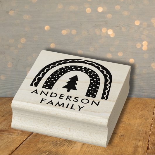 クリスマスレインボー ラバースタンプ